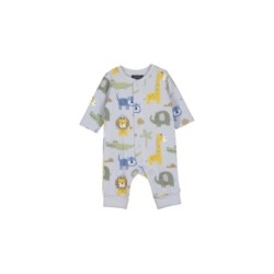 Tumodakids distribuidores de ropa de bebé. Pelele largo algodón bebé niño Zoo - Blue Seven