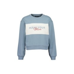Tumodakids proveedores de ropa infantil. Sudadera chica cuello redondo mensaje - Blue Seven
