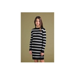 Tumodakids distribuidores de ropa infantil. Vestido manga larga punto chica estampado rayas - Blue Seven