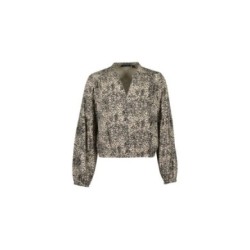 Tumodakids mayoristas de ropa infantil. Blusa chica estampada manga larga cuello V - Blue Seven