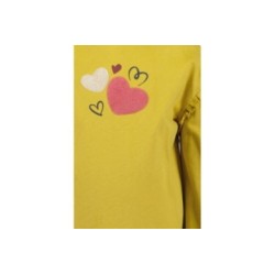 Tumodakids proveedores de ropa infantil. Camiseta niña manga larga cuello redondo corazones - Blue Seven