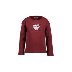 Tumodakids distribuidores de ropa infantil. Camiseta niña manga larga cuello redondo corazón - Blue Seven