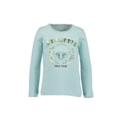 Tumodakids mayoristas de ropa infantil. Camiseta niña manga larga cuello redondo Mariposa Team - Blue Seven