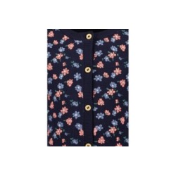 Tumodakids mayoristas de ropa infantil. Chaqueta punto niña cuello redondo estampado floral - Blue Seven