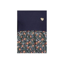 Tumodakids proveedores de ropa infantil. Vestido niña manga larga cuello redondo falda estampado floral - Blue Seven