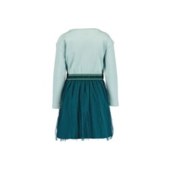 Tumodakids proveedores de ropa infantil. Vestido niña manga larga falda tul Corazón - Blue Seven