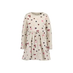 Tumodakids proveedores de ropa infantil. Vestido niña manga larga cuello redondo estampado corazones - Blue Seven