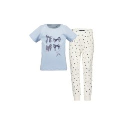 Tumodakids proveedores de ropa infantil. Pijama largo camiseta manga corta niña Lazos - Blue Seven