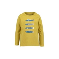 Tumodakids mayoristas de ropa infantil. Camiseta manga larga niño cuello redondo Fish - Blue Seven