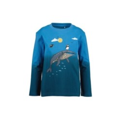 Tumodakids proveedores de ropa infantil. Camiseta manga larga niño cuello redondo Ballena - Blue Seven