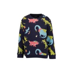 Tumodakids mayoristas de ropa infantil. Sudadera niño cuello redondo estampado dinosaurios - Blue Seven