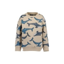 Tumodakids mayoristas de ropa infantil. Sudadera niño cuello redondo estampado ballenas - Blue Seven