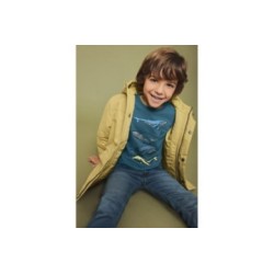 Tumodakids proveedores de ropa infantil. Parka niño con capucha lisa - Blue Seven