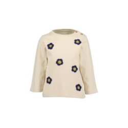 Tumodakids mayoristas de ropa de bebé. Camiseta bebé niña manga larga flores 3D - Blue Seven