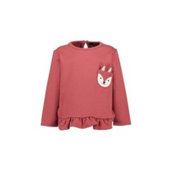 Tumodakids mayoristas de ropa de bebé. Camiseta manga larga bajo volante bebé niña - Blue Seven