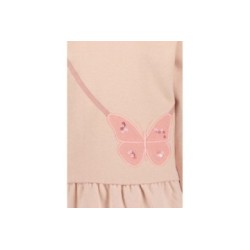 Tumodakids proveedores de ropa de bebé. Vesido algodón manga larga bebé niña Bolso mariposa - Blue Seven