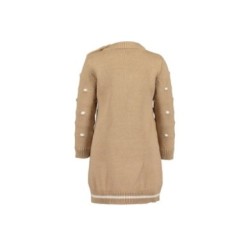 Tumodakids proveedores de ropa de bebé. Vestido de punto manga larga bebé niña cuello redondo - Blue Seven