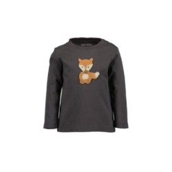 Tumodakids distribuidores de ropa de bebé. Camiseta manga larga algodón cuello redondo bebé niño Zorrito - Blue Seven