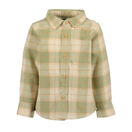 Tumodakids mayoristas de ropa de bebé. Camisa manga larga niño estampado cuadros - Blue Seven