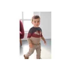 Tumodakids mayoristas de ropa de bebé. Pantalón largo bebé tipo cargo cintura elástica - Blue Seven