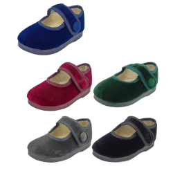 Mercedita terciopelo cierre velcro botón - PULIDINES - ARI-155BT