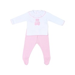 Conjunto 2 piezas bebé algodón tipo muda osito-31904-Tony Bambino