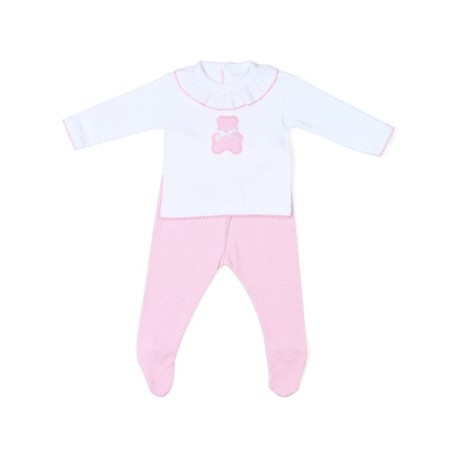 Conjunto 2 piezas bebé algodón tipo muda osito-31904-Tony Bambino