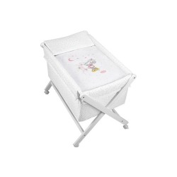 Minicuna madera tijera ruedas Minnie-MN015 Interbaby